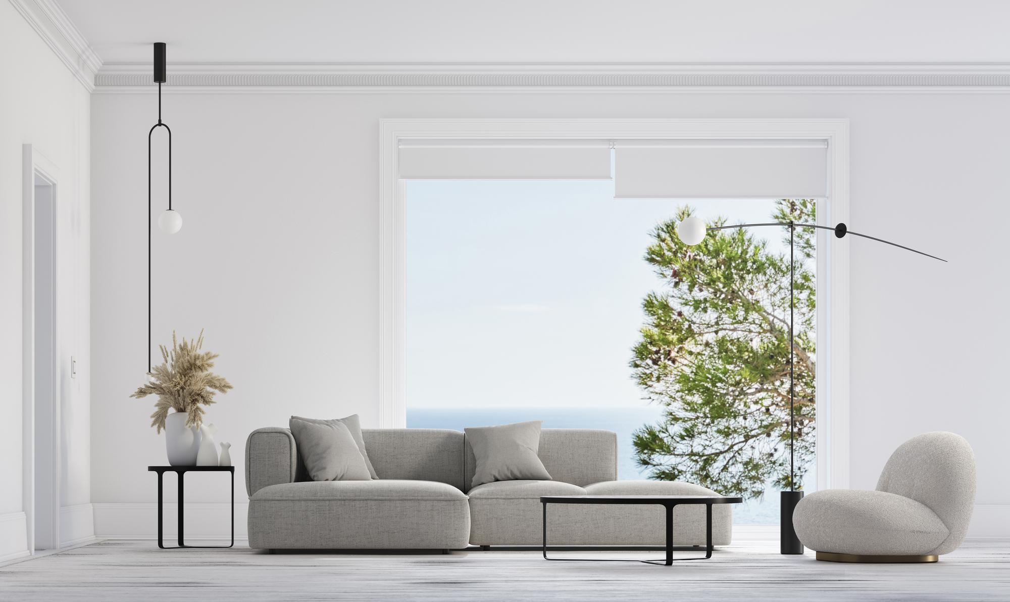living modern cu lumină naturală și design curat